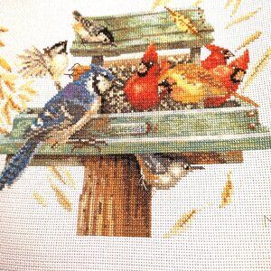 FEATHERED FRIEND - Lanarte Marjolein Bastin Counted Completed Cross Stitch